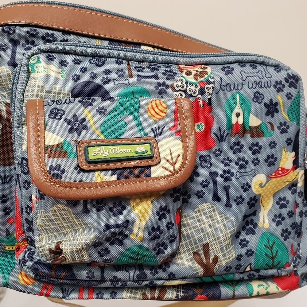 Lily Bloom Who Let the Dogs Out Crossbody Bag Purse - Picture 6 of 12